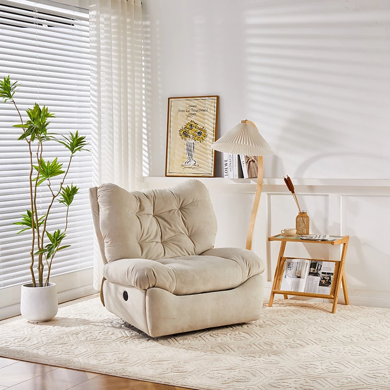 living room New Fabric Material Adjustable Leisure  commercial Single Manual Rocking Swivel Power Electric Recliner Sofa Chair