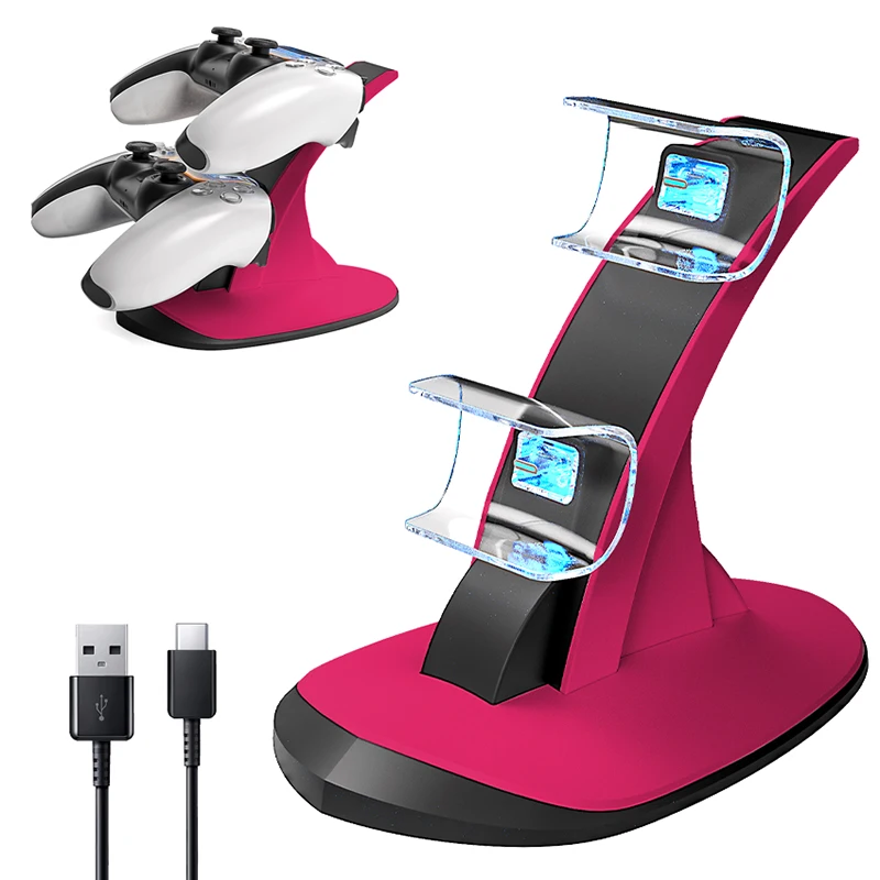 Upgraded PlayStation 5 Controller Game Accessories Joystick LED Holder Dockstation Fast USB Dualsense PS5 Charging Dock