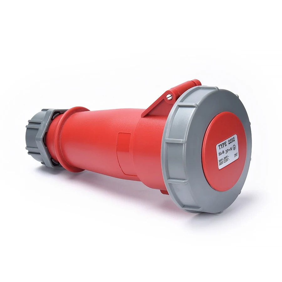 New Type Outdoor Industrial Electric Connector Waterproof IP4432a 5 Phase Male Female Plug Socket 380V-415 Rated 32A