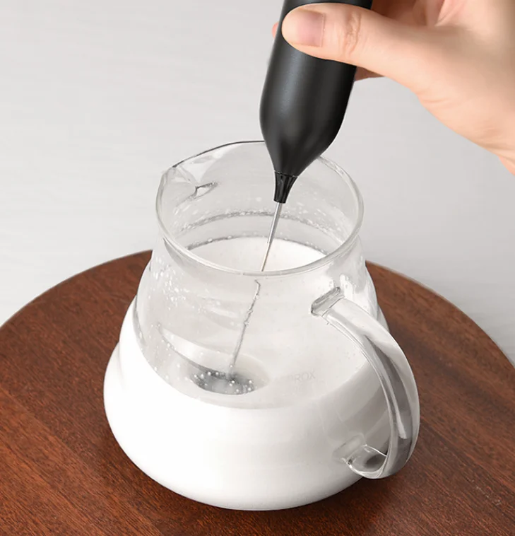 USB Charging Kitchen Appliances Handheld Electric Milk Foam Frother Automatic Coffee Mixer Rechargeable Black Milk Frother
