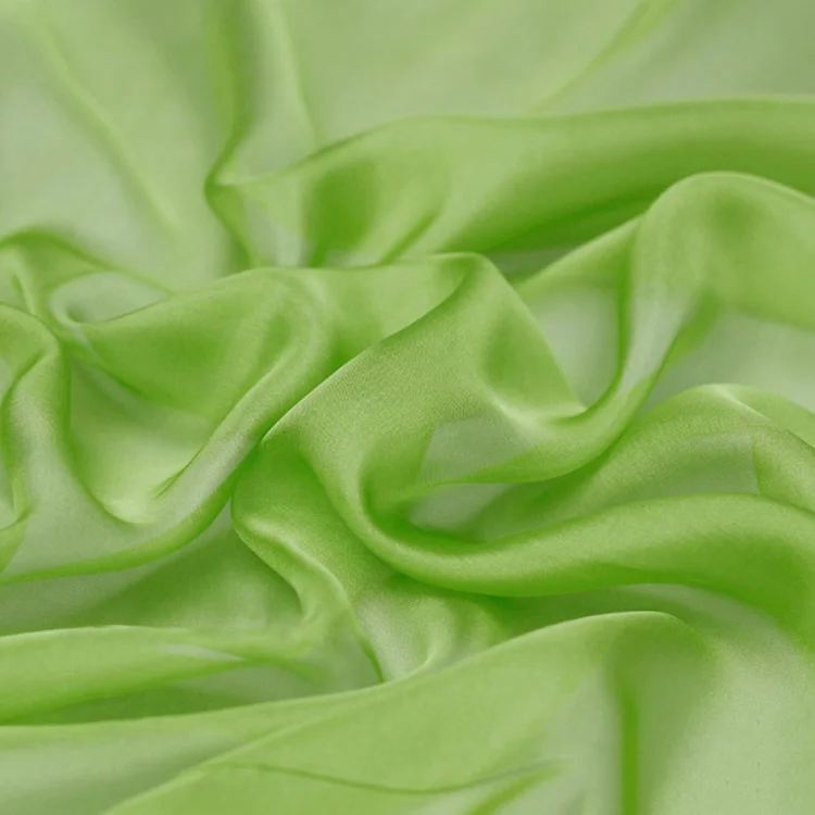 Transparent Gauze Silk Fabric Colorful 6mm Silk Chiffon Lurex Fabric 40 Colors Available