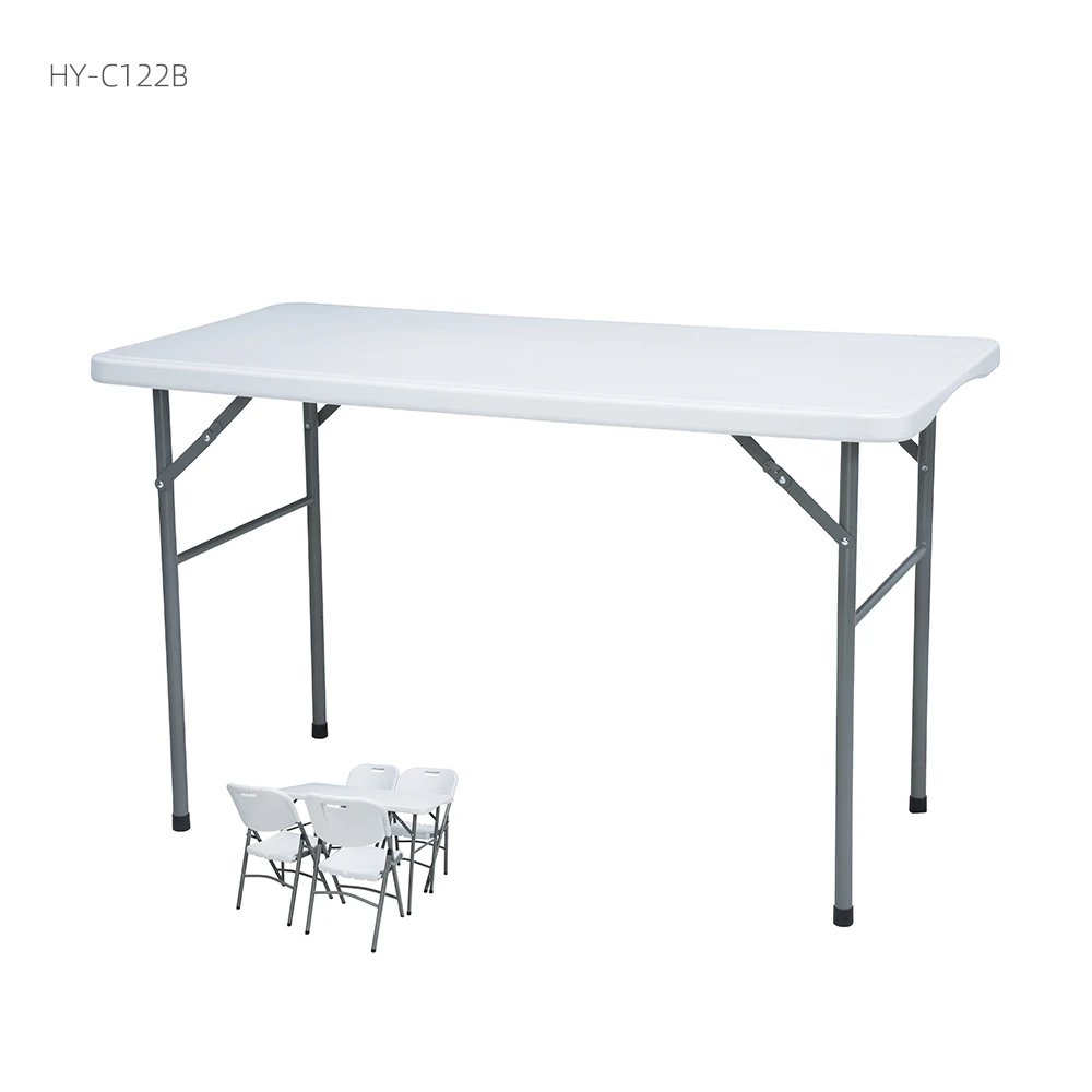 tables of 4 plastic chairs prices 4 foot plastic folding OEM Outdoor rectangular table price