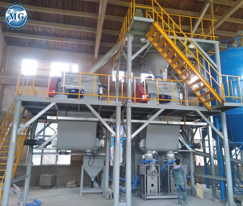 Dry mortar batching plant dry cement mixer machine to Mix Sand and Cement hot sale