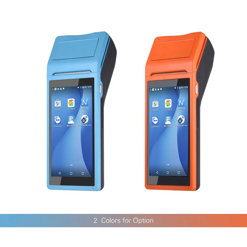 Cheapest Pos Q2I Android 8.1 Handheld Android Pos Terminal Printer 58mm Android Ticket Vending Machine Mobile Printer PDA