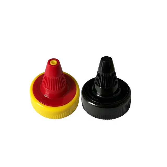 38mm 38/400 black color yellow red color twist cap dispensing bottle twist closure screw plastic cap with liner for HDPE bottle