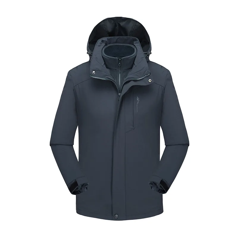 Casual Winter Windproof Warm Coat Long Sleeve Outerwear Men Waterproof Jacket