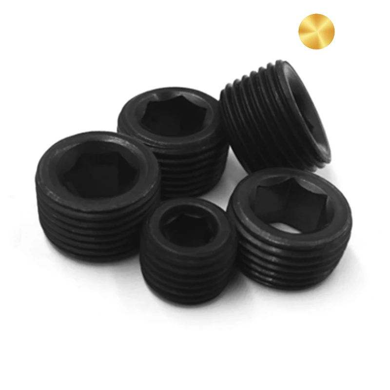 Customized Alloy Steel Black Oxide Through Hole Hollow Hexagon Socket Set Grub Screws with Hole