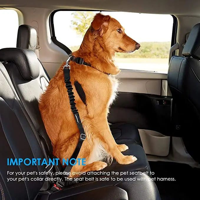 Dog Seatbelt, Upgraded Dog Seat Belt Dog Car Seat Belt for Vehicle Nylon Pet Safety Seat Belts Heavy Duty Durable Car Harness