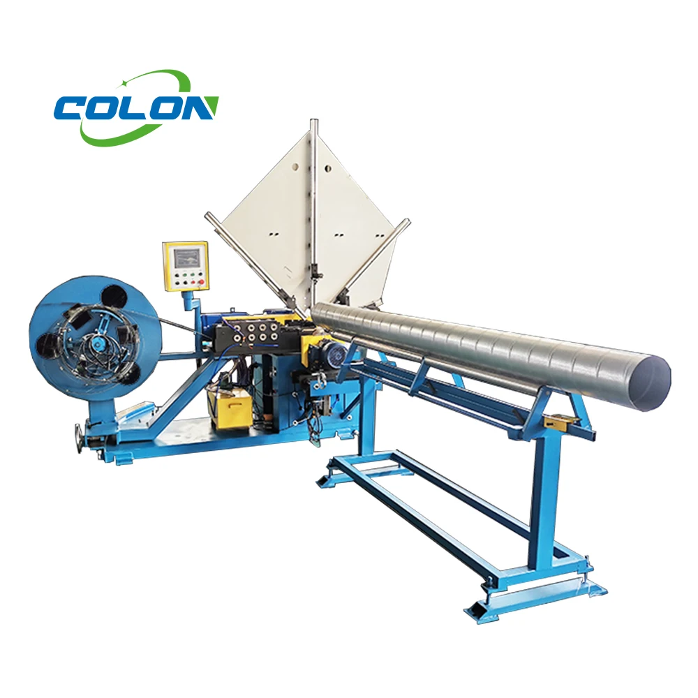 Easy operation air spiral tube round duct former spiral ducting forming machine