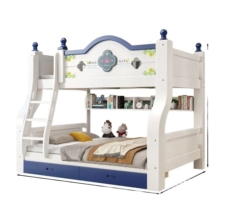 Factory Direct Sales High Quality Eco-friendly Safe Non-toxic Double Children Bunk Bed Kids New Bunk Bed for Kids Wood Loft Bed