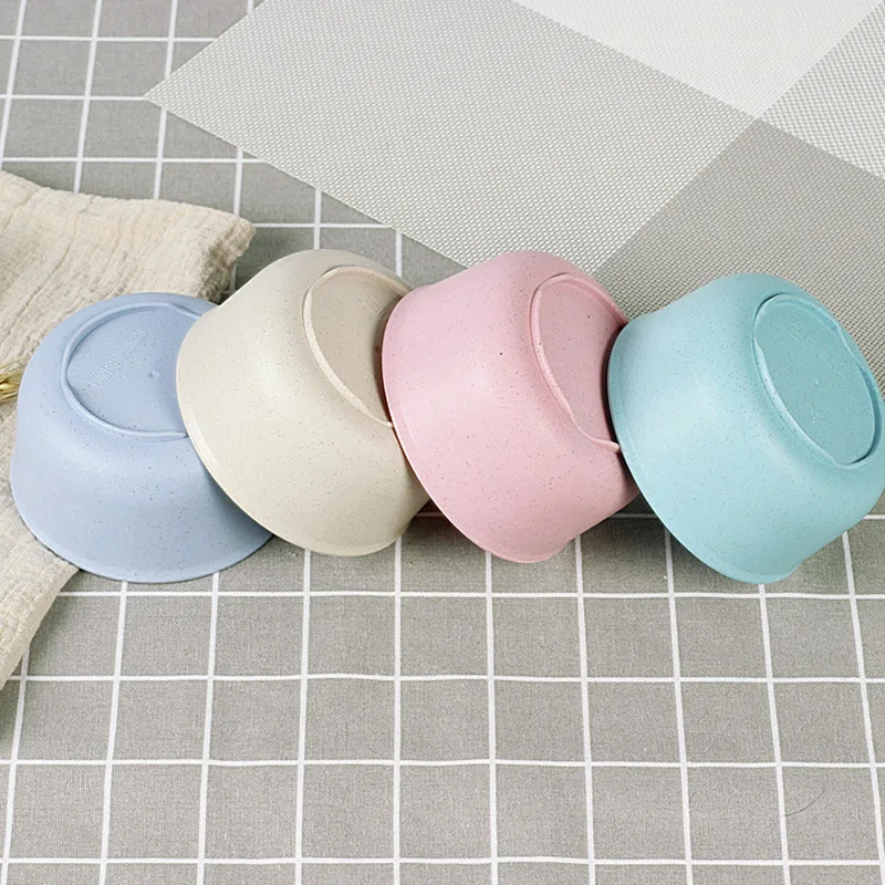 Biodegradable Reusable Colorful Lightweight Wheat Fiber Straw Noodle Soup Bowl