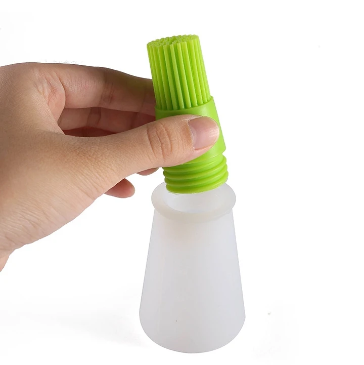 Silicone Oil Bottle Brush Food Grade Silicone Brush Cooking Grill Barbecue Baking Oil Sauce Bottle Cooking Brush