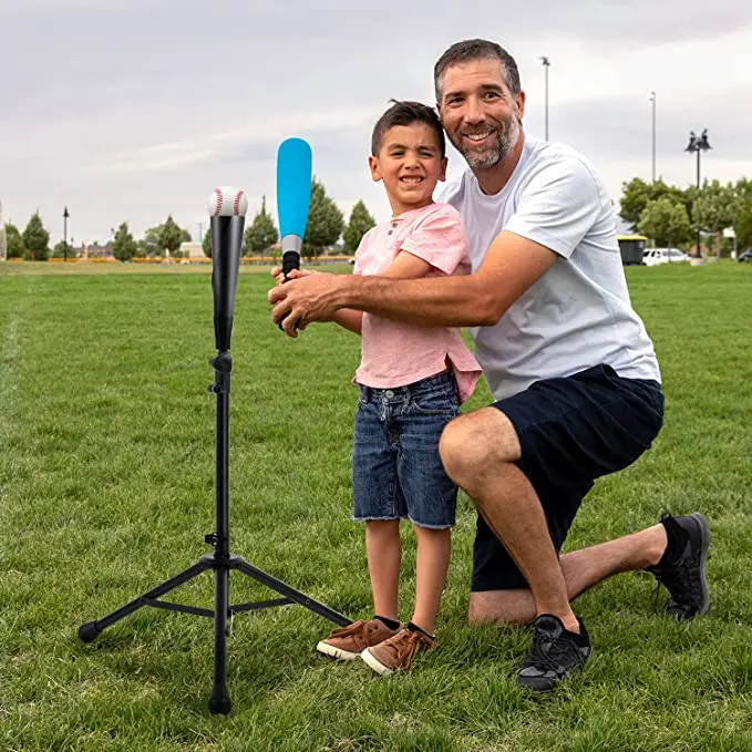 Lower Price High Quality Baseball Softball Travel Portable Tee, Tripod Stand Training Practice Batting Tee