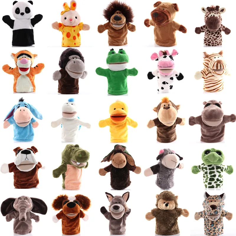 Kids Hand Puppet Set with Working Mouth Toddler Animal Plush Toy Show Theater Birthday Gifts Easter Basket Stuffers