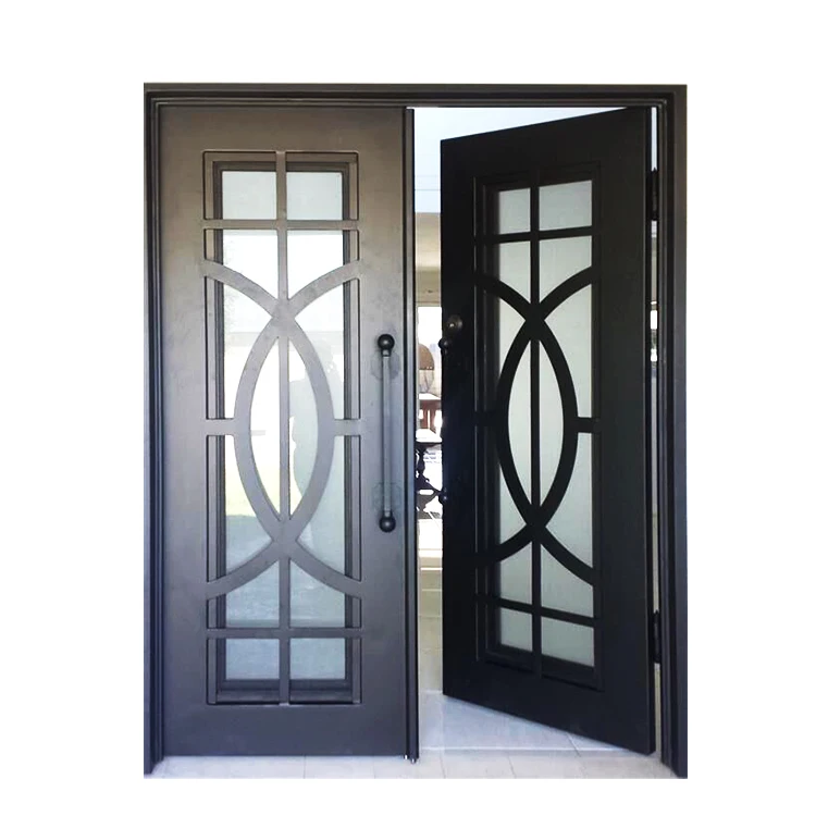
Exterior Wrought Iron Doors Grill Door Design Guangzhou Manufacturer 