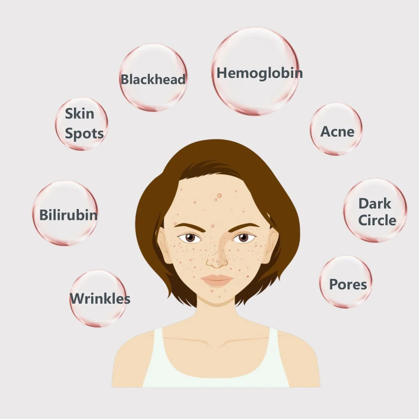 magic mirror skin analyze device portable scanner skin analyzer mirror home use facial skin analyzer machine