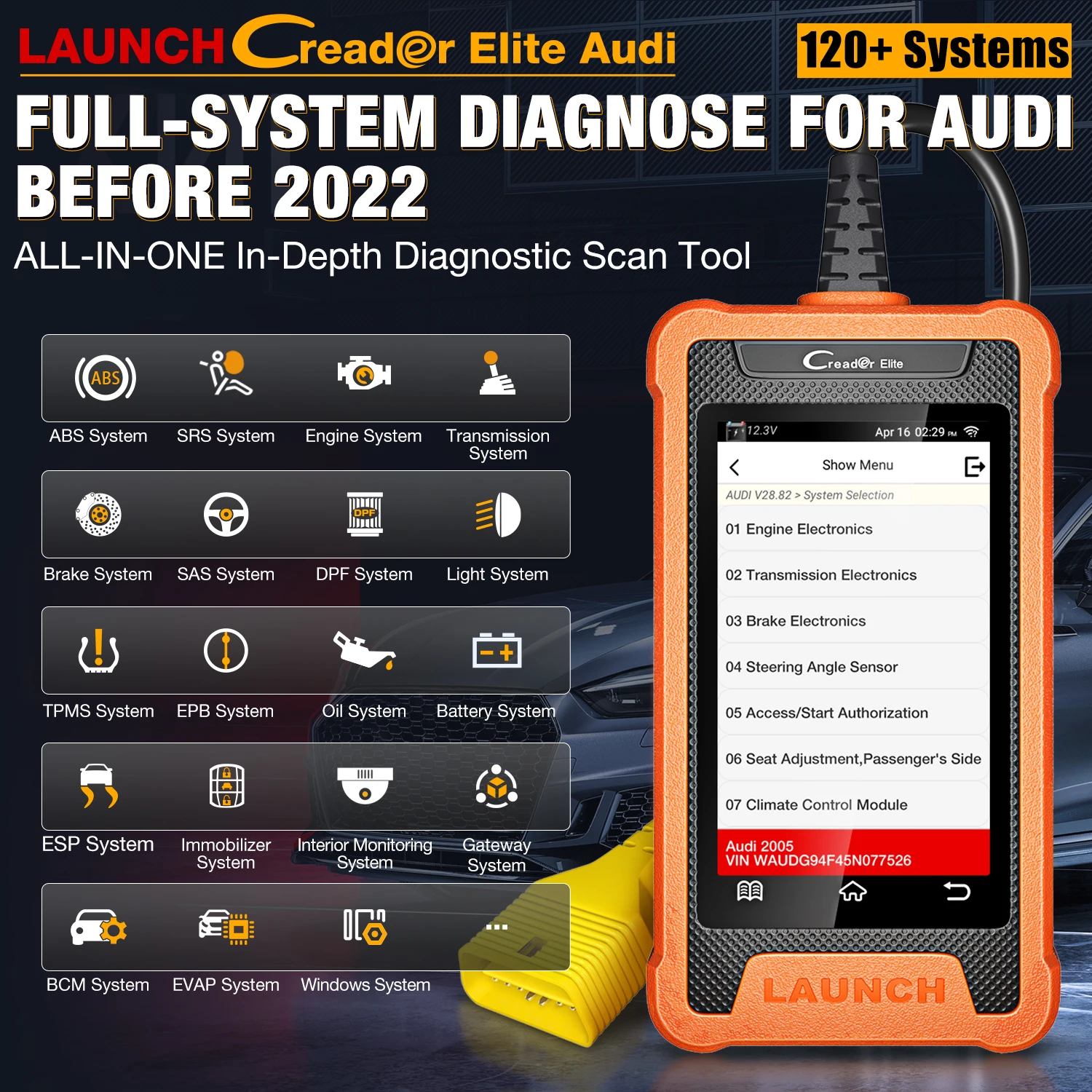 New Arrival Launch CRE Full System Diagnostic Tool for Chrysler OBD2 Code Reader Car Scanner