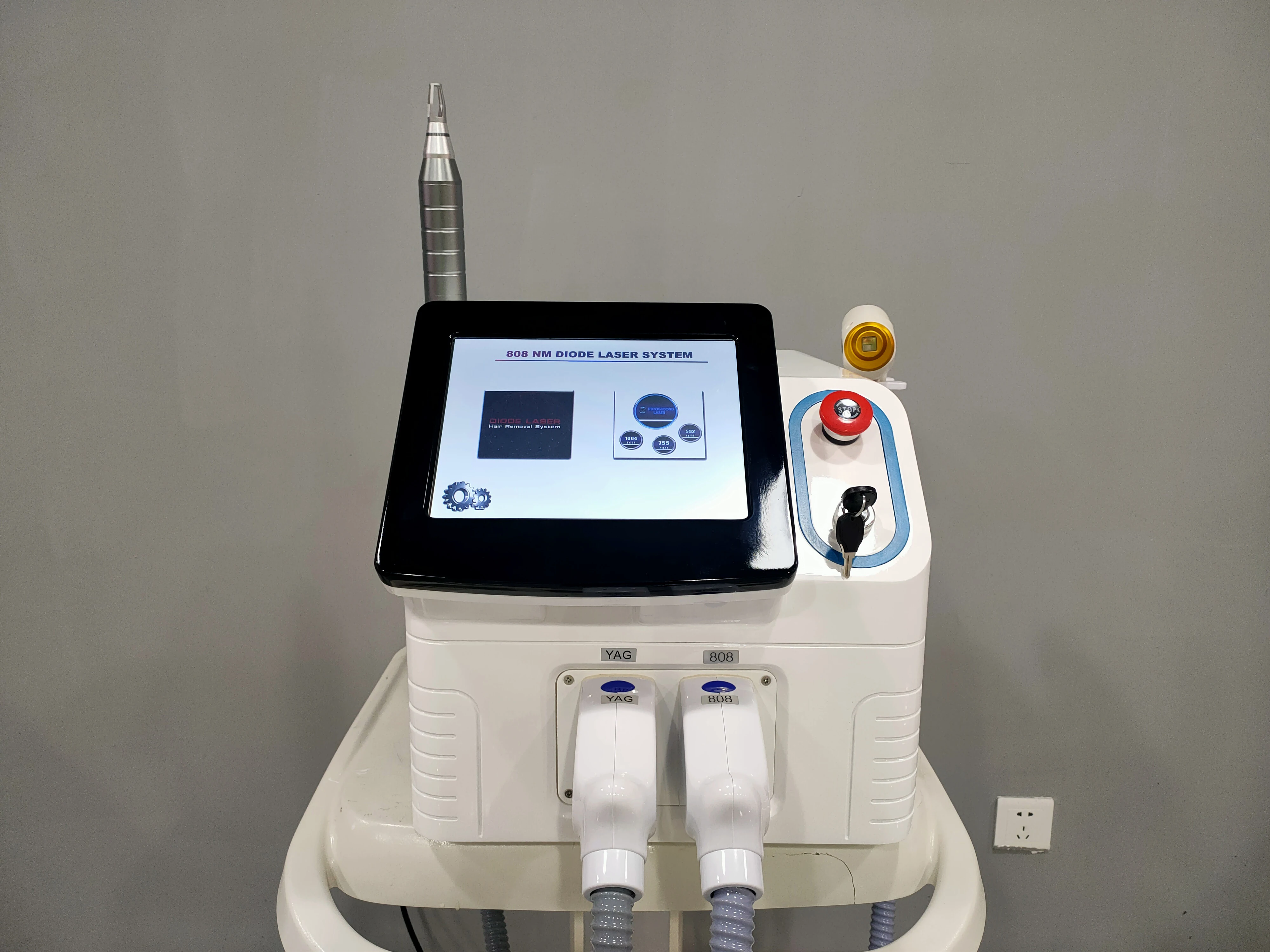 808nm diode laser lazer hair removal machine q switch nd yag laser 755 808 1064nm permanent diode laser hair removal machine