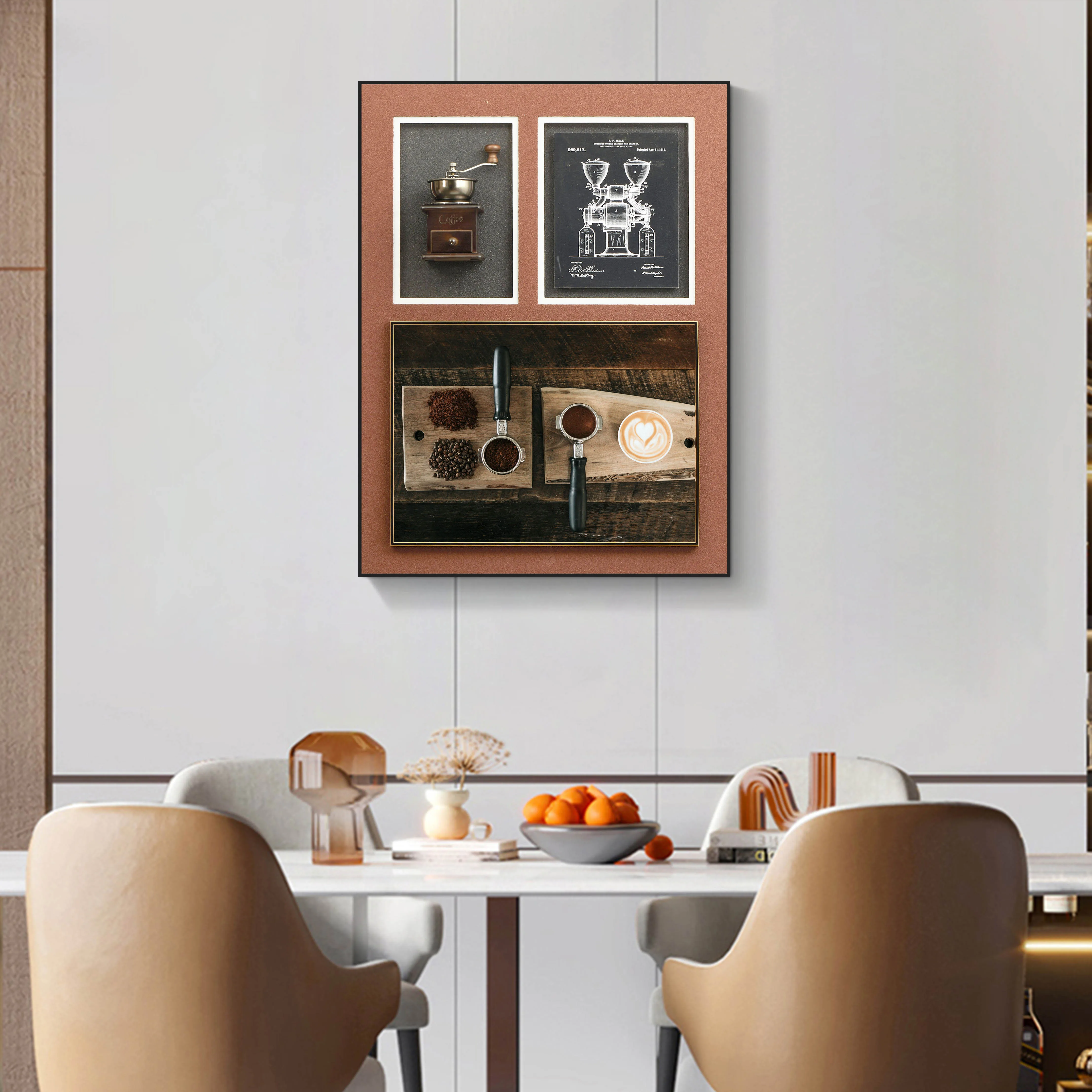 coffee decorative painting 3D mural paintings and wall arts for club restaurant hotel painting wall decor