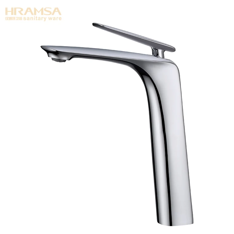 HRAMSA European style sinlge lever basin mixer, Chrome brass basin mixer tap faucet