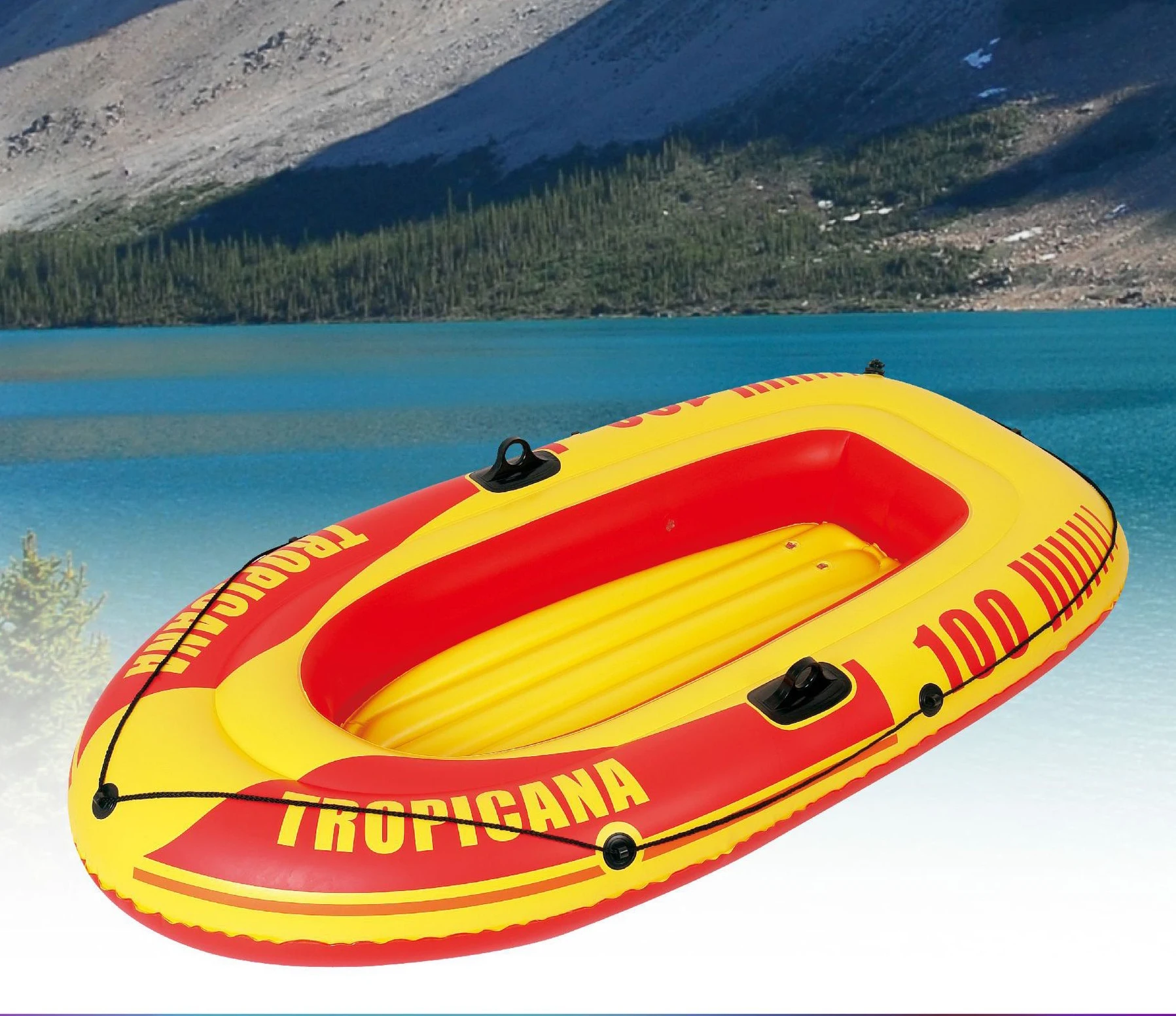 Outdoor folding thickened wear-resistant kayak automatic inflatable rubber boat hovercraft