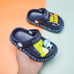 Новинка лета 2021, детские туфли с дырками, легкие и милые пляжные сандалии, Нескользящие домашние детские сандалии, Тапочки