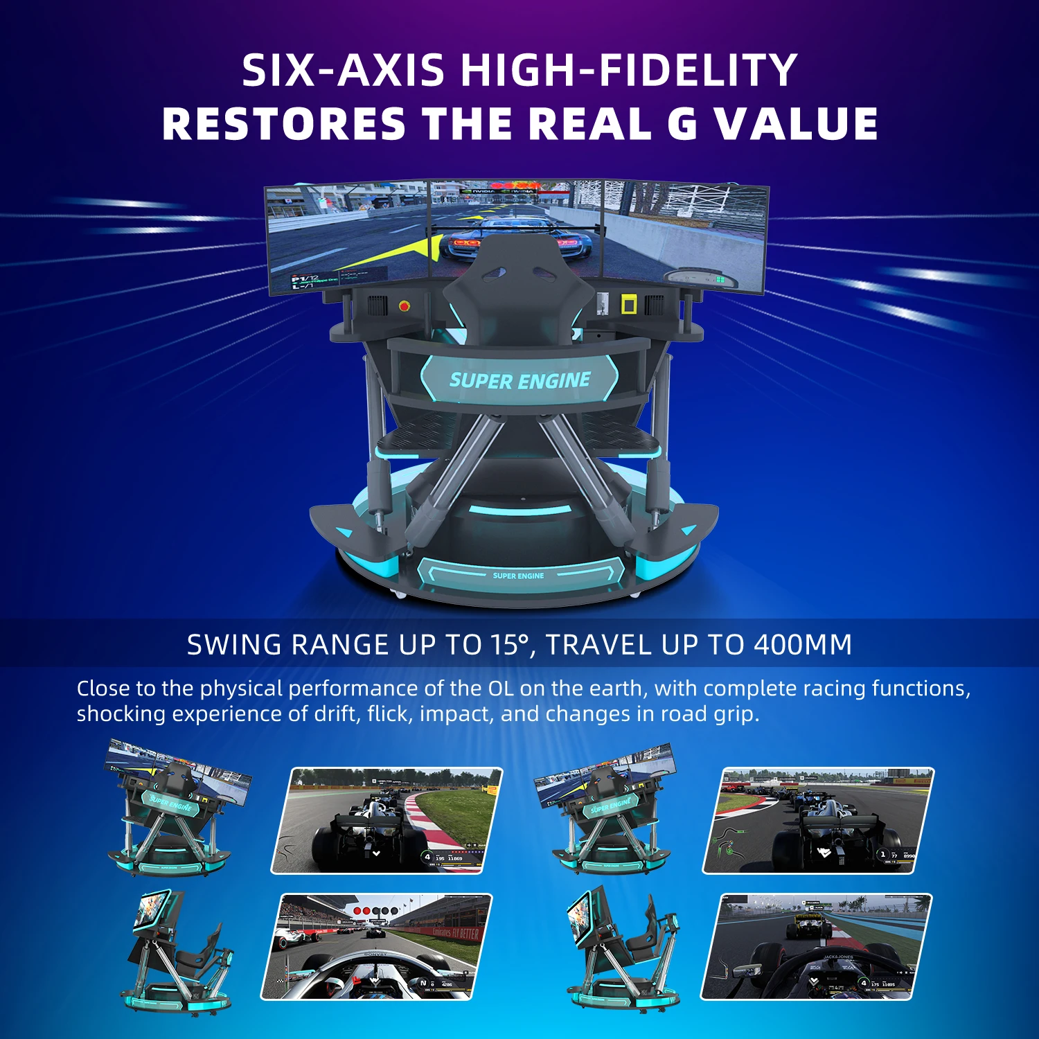 9D VR Car Racing Arcade Game Machine 3 Screen Driving Training Simulator Dynamic Car Racing Simulator for mall