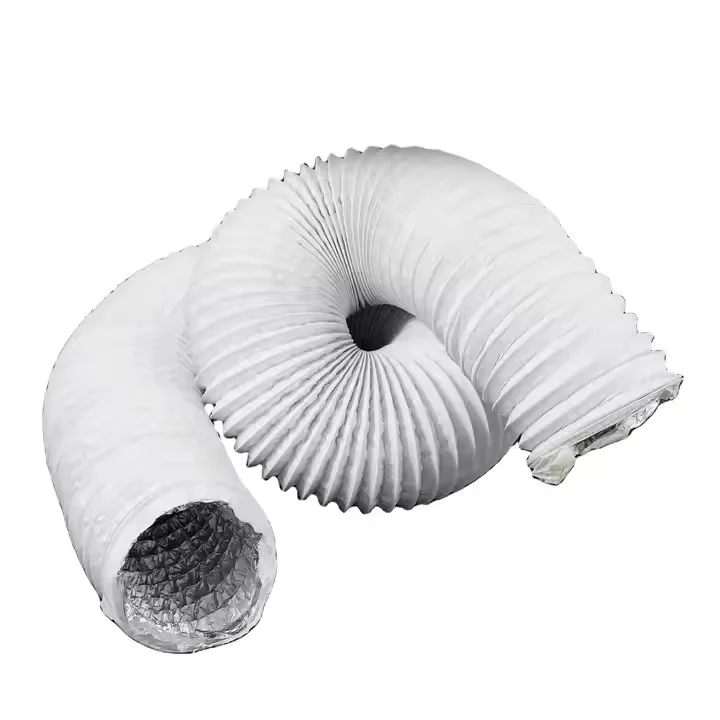 High Quality 5-Inch*1M Flexible Duct Pipe Pvc Double Layer Aluminum Flexible Chimney Duct Pipe