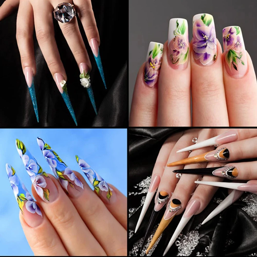 Dual Ended Poly Nail Gel Brush Picker 2 IN 1 Nail Brush and Spatula Stainless Steel Gel for Nails Extension Gel Tool