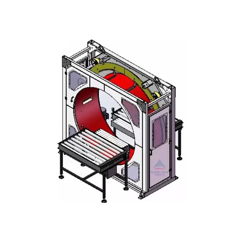 Steel tube packing machine, small Aluminum profile fully automatic horizontal wrapping machine orbital wrapper
