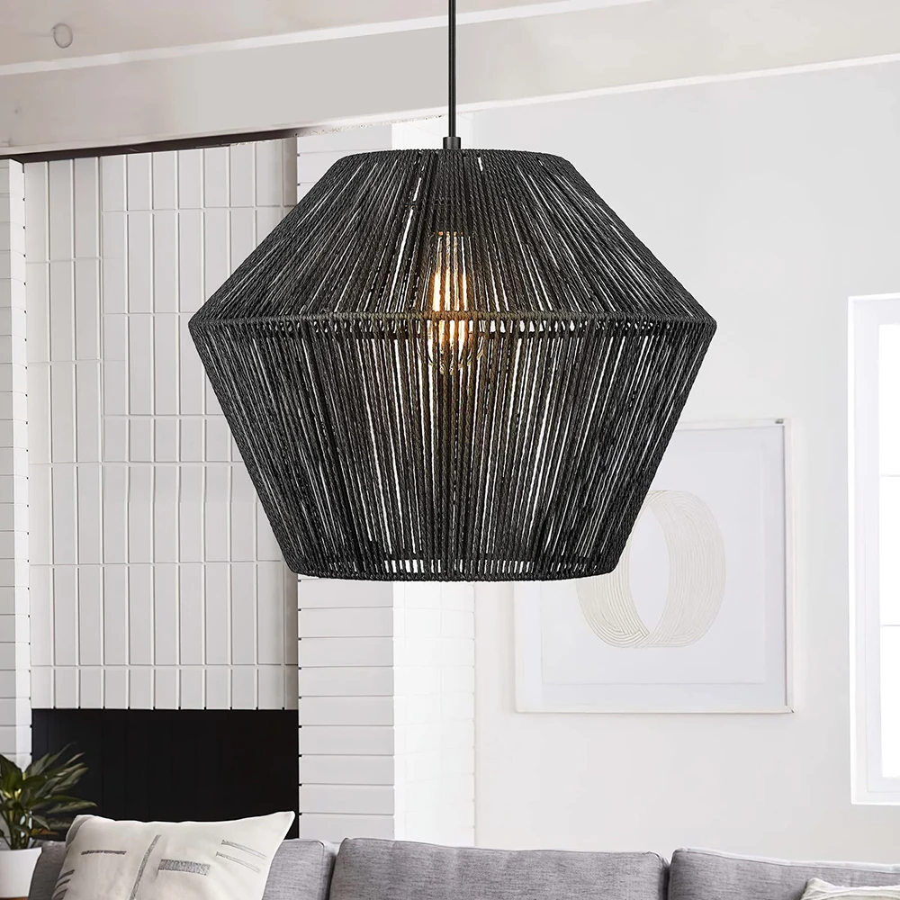 Wholesale Indoor Decorative Vietnam Modern Oversized Wicker Natural Rattan Pendant Light