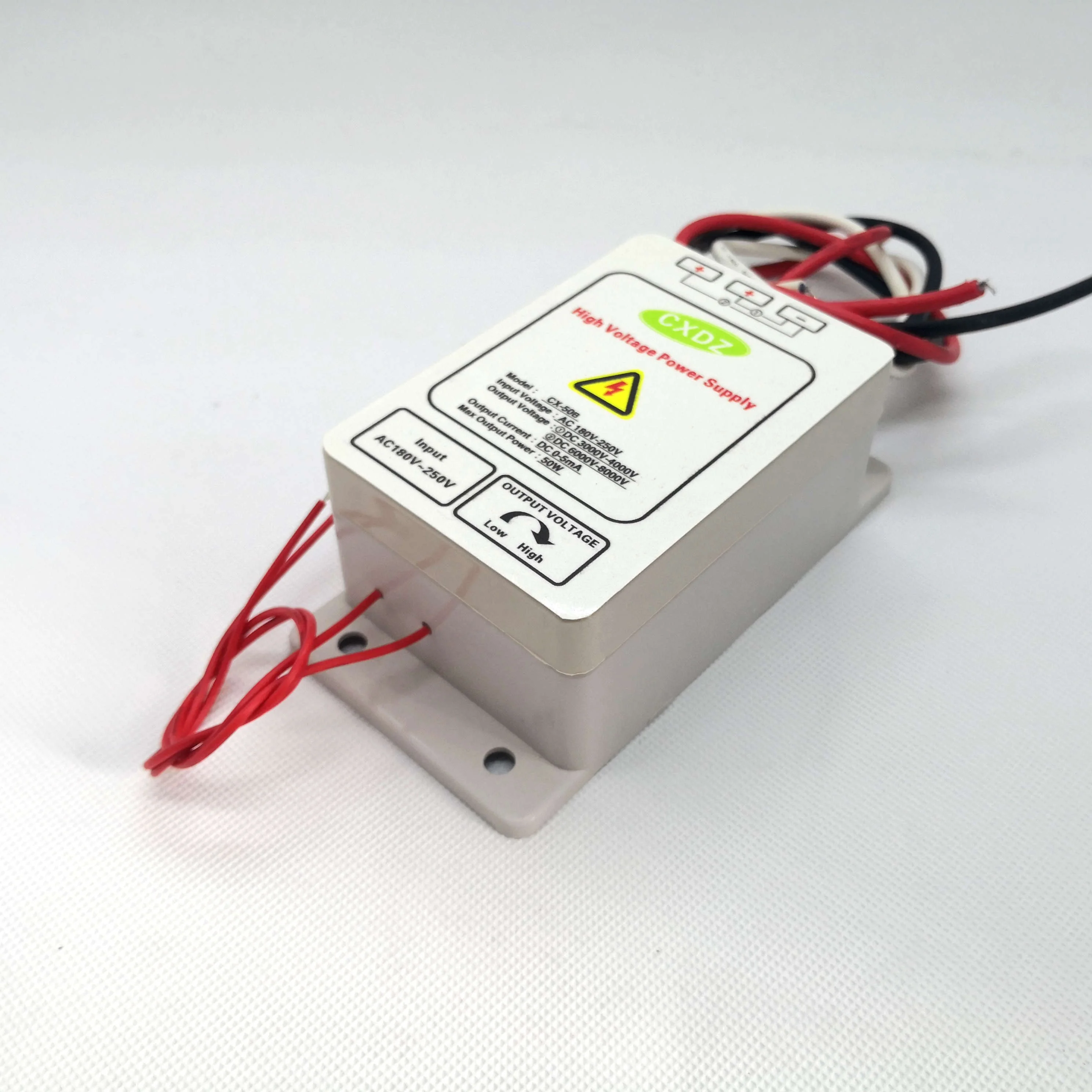 high voltage power supply 8KV/4KV 50w hv power supply   dual output for lectrostatic air purification , electrostatic colector,