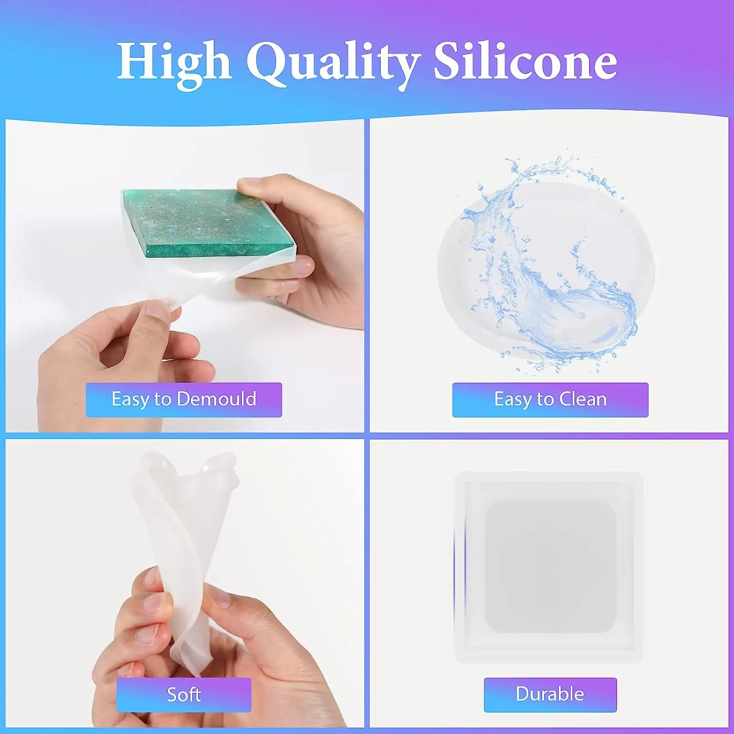 Resin mold Silicone set 12 pieces epoxy resin mold Resin mold includes