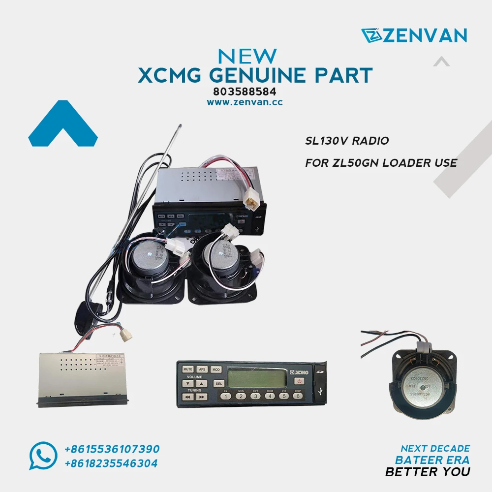 construction machinery part Car radio player 803588584 SL130V radio for ZL50GN wheel loader use