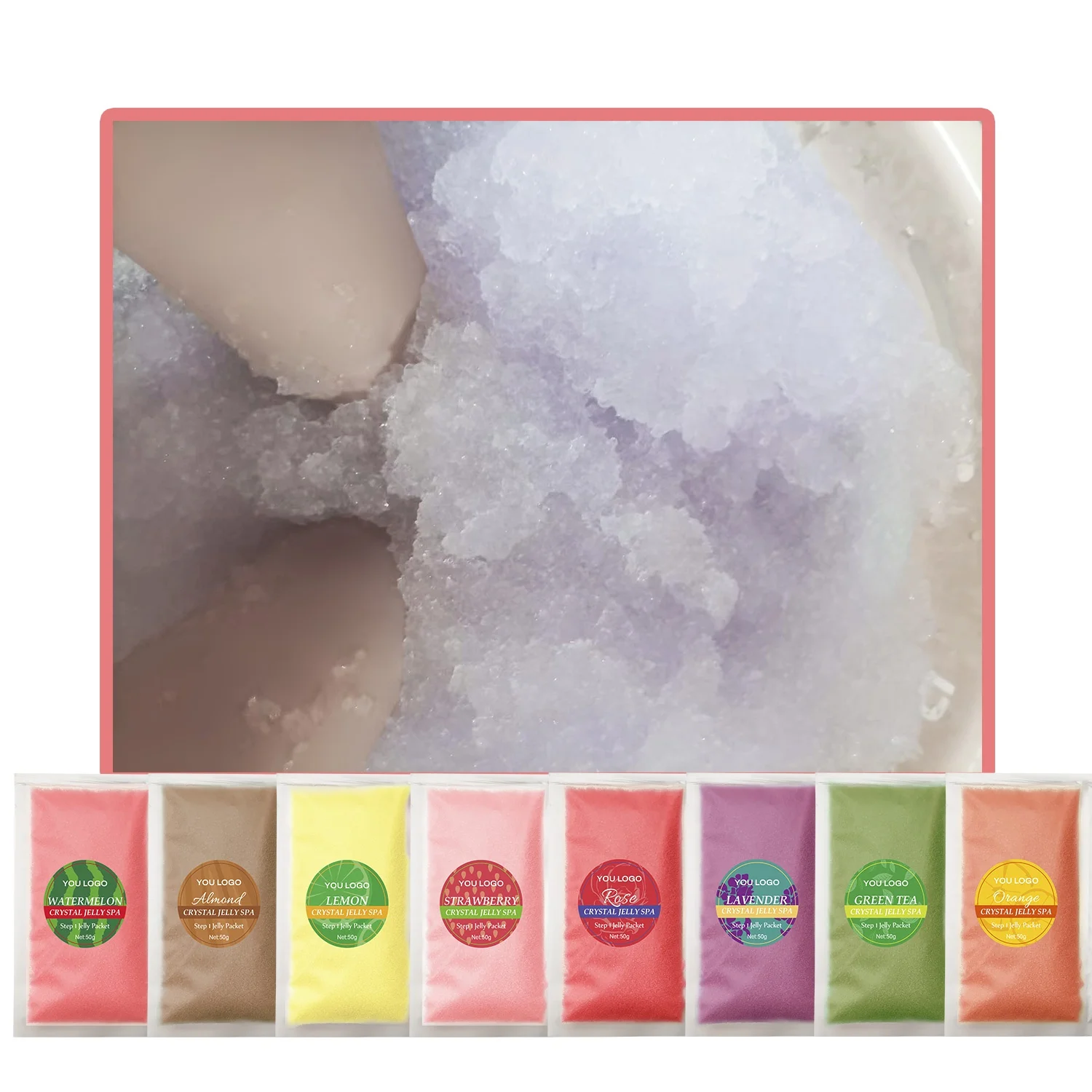 Crystal Jelly Foot Spa Pedicur Foot Bath Salt Soak Pedicure Kit Soften Whiten Foot Peeling