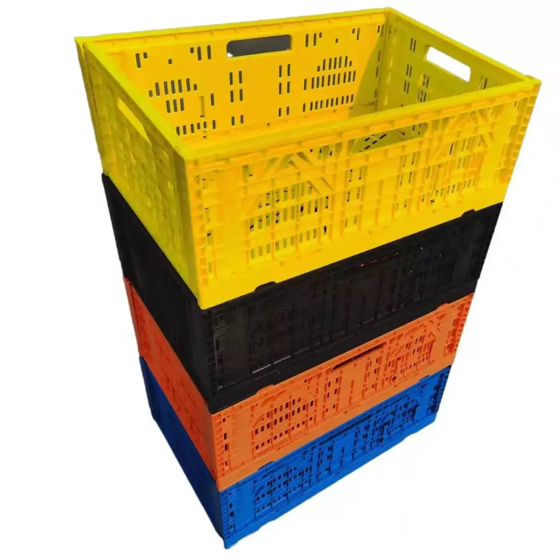 Customized Plastic Folding Crate 600*400 Vegetables Logistics Packaging Storage Collapsible Moving Shipping Boxes Manufacturer
