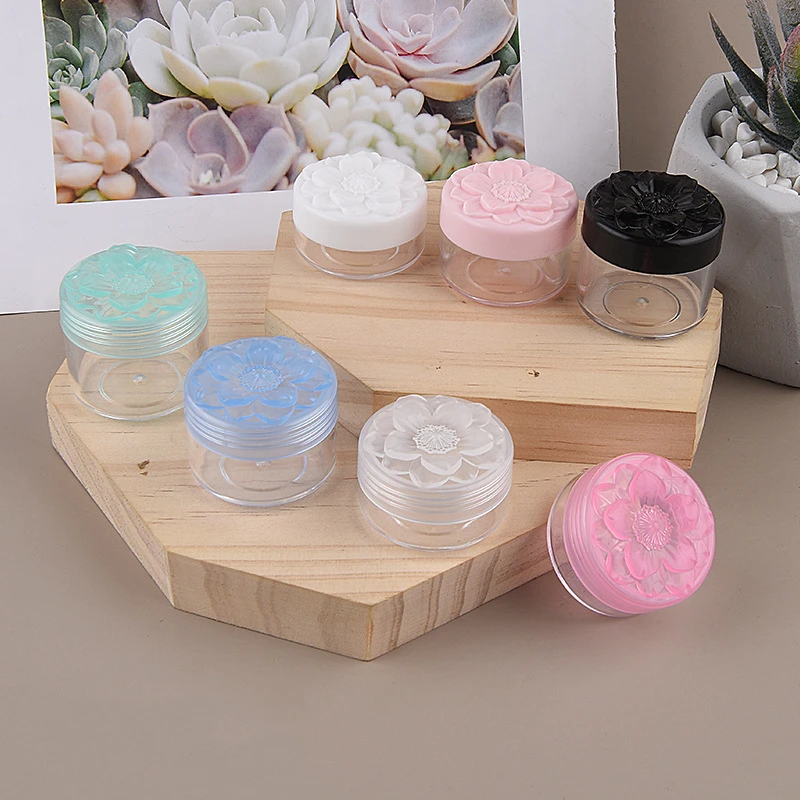 Factory direct sale 10ml 15m 20ml pp lid rose flower printing cream jar moisturizer eye essence empty jar