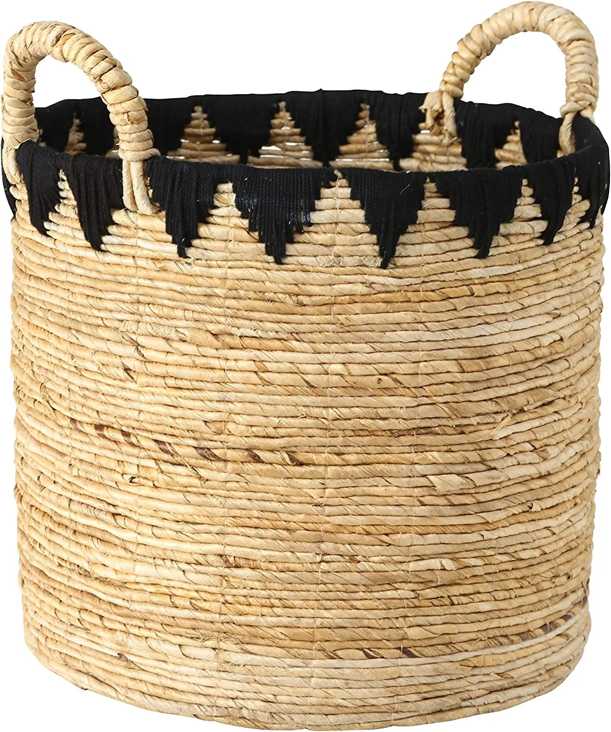 Set of 3 large customized corn husk and straw storage basket for home storage