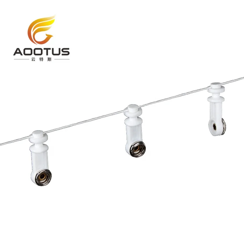 Лидер продаж, волнистые направляющие для штор, пуговицы, планер, 60 мм, бесшумный складной переносчик из пластика