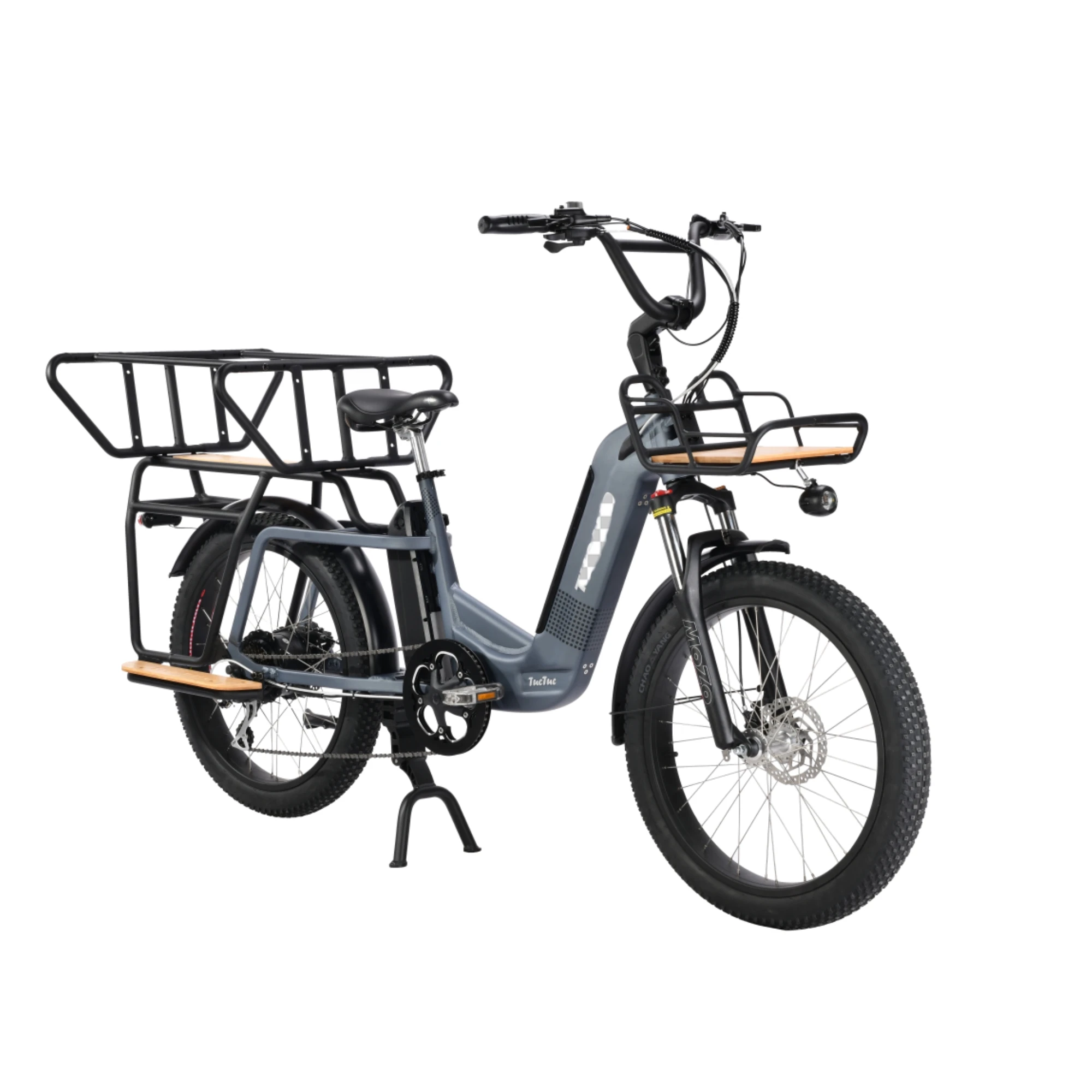 Enhanced Performance 20in Dual Battery Electric Cargo Bike for Last-Mile Delivery
