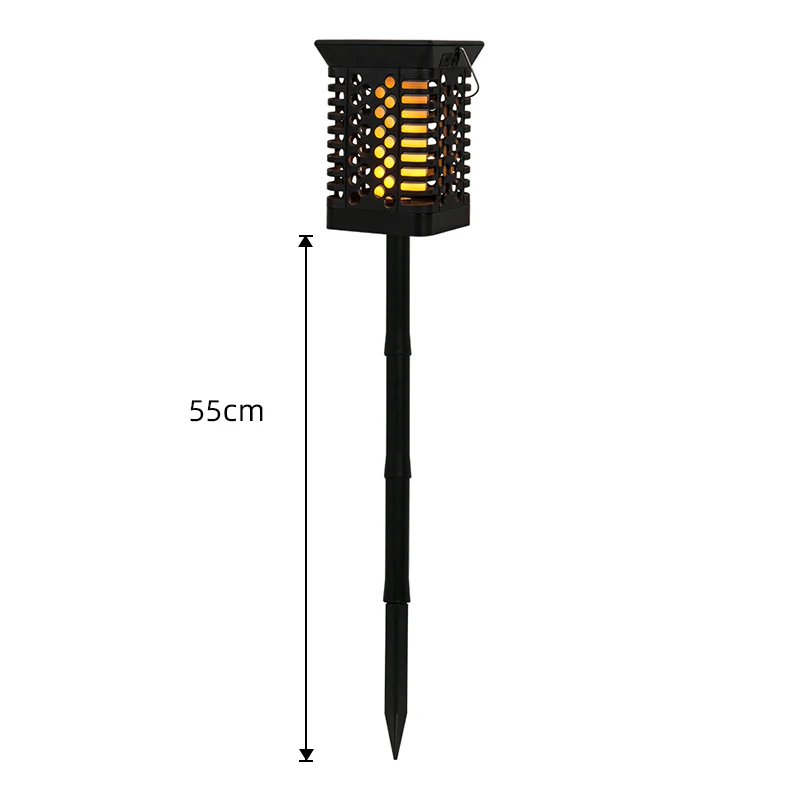 Outdoor Waterproof Solar Decoration Flickering Flame 75 Led Tiki Torches Solar Torch Light For Garden Pathway