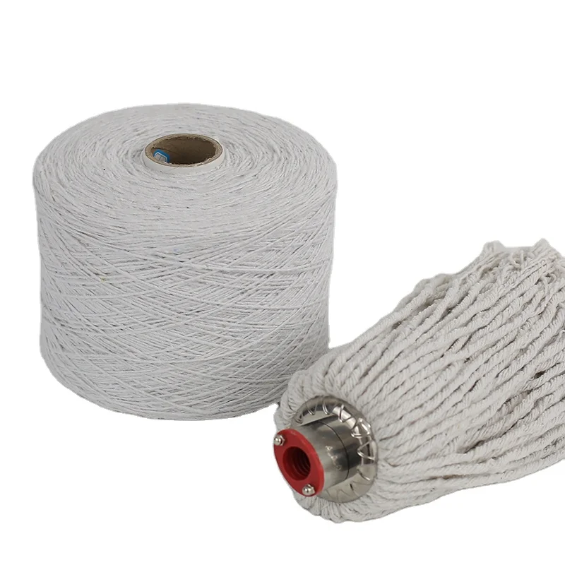 OE cotton mop yarn cotton blend NE 1/8 1/12 from mop yarn making machine