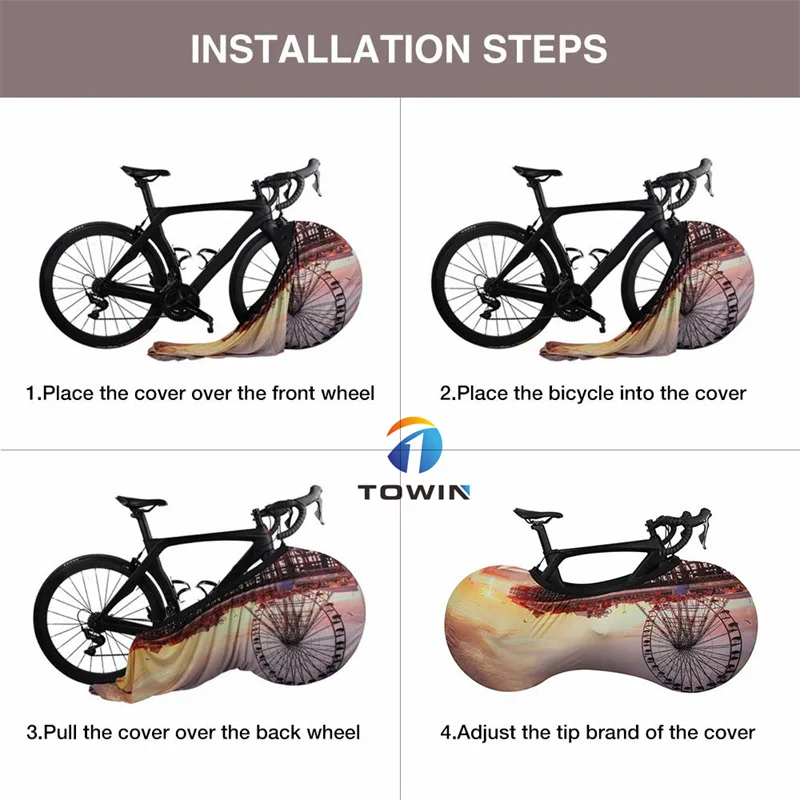 Dust-Proof Indoor Outdoor Protection Cover Washable High Elastic Tire Travel Bag Storage Gear Garage Bike Wheel Cover