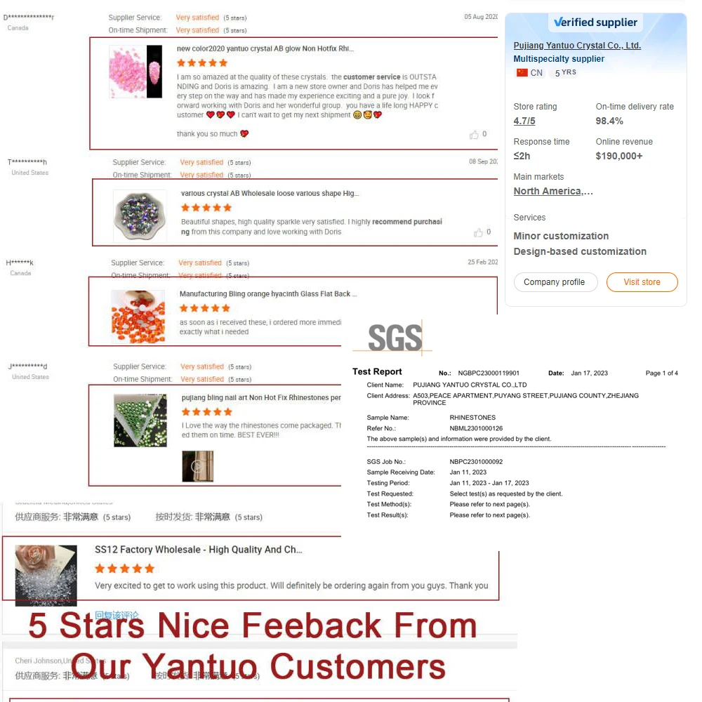 Yantuo AB Rhinestone Glue on Dia 5mm flatback  Rhinestones for Tumblers Crystal Bulk Wholesale Ss20 Strass Flatback Glass