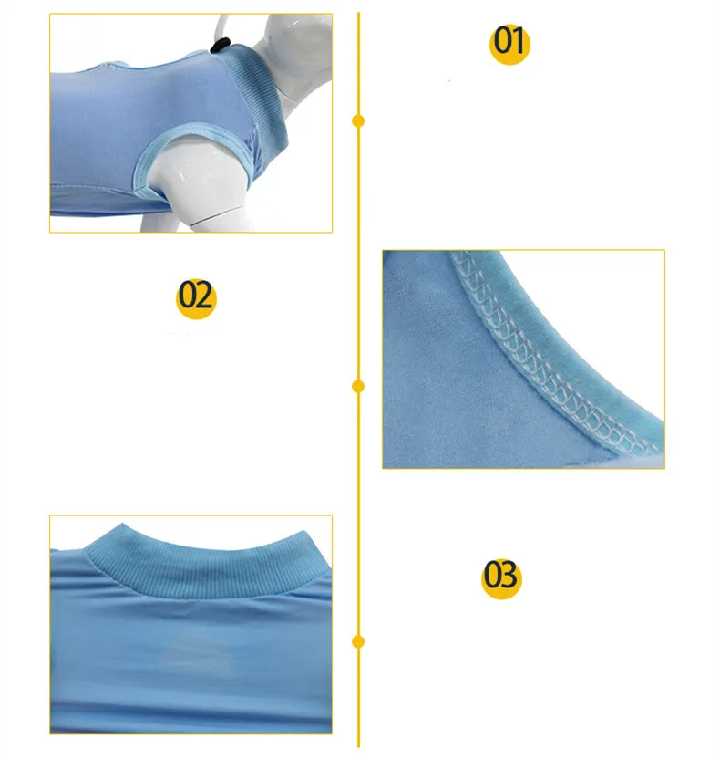 JIELIN Pets Cat Sterilization Suit Anti-licking Surgery After Recovery Pet Care Breathable Puppy Clothes For Dogs Spring Cats