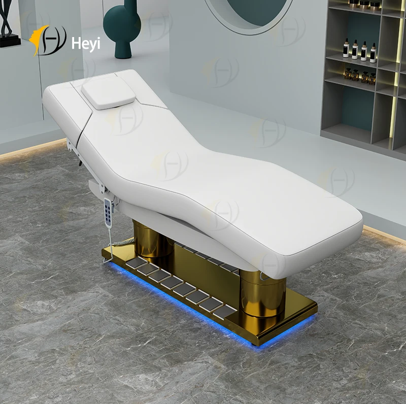 most comfortable professional beautician stationary adjustable electric flat massage table