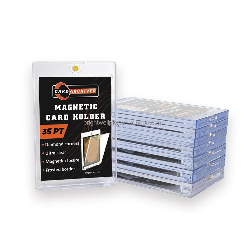 Wholesale One 35pt Touch Ultra Uv Protection Pro Magnetic Card Holder 35pt Stand Trading Sports Baseball Pokemon Card Case