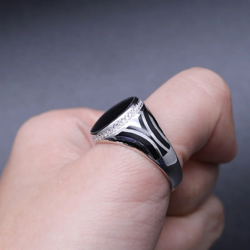 customizable turkish men plain Handmade Jewelry Signet Gemstone Finger stone Wedding Engagement 925 sterling silver rings