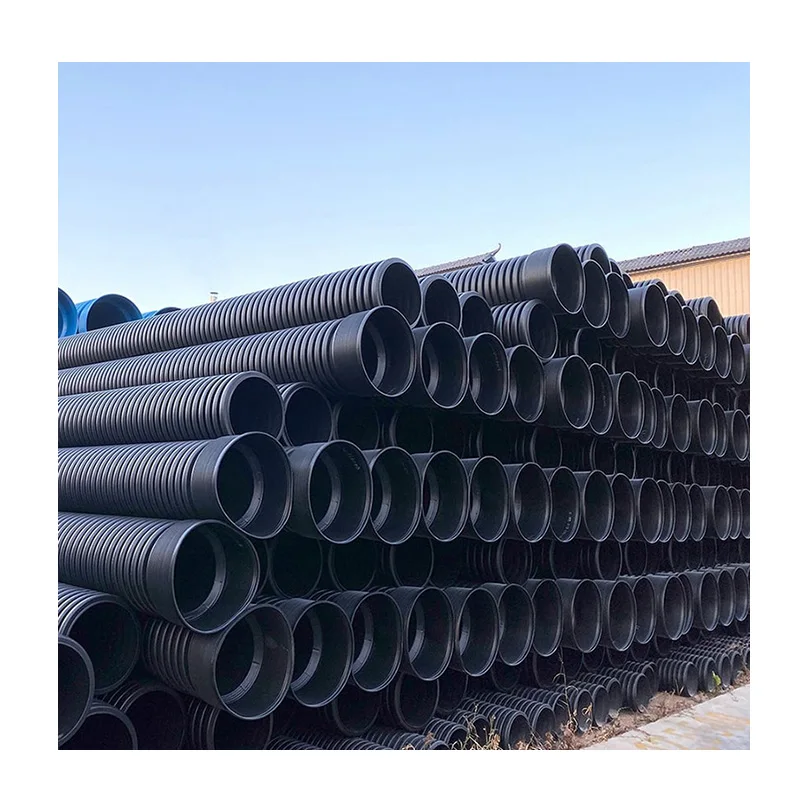 High Density Polyethylene (HDPE) Double Wall Pipe and Fittings HDPE  Corrugated Sewer Drain Pipe