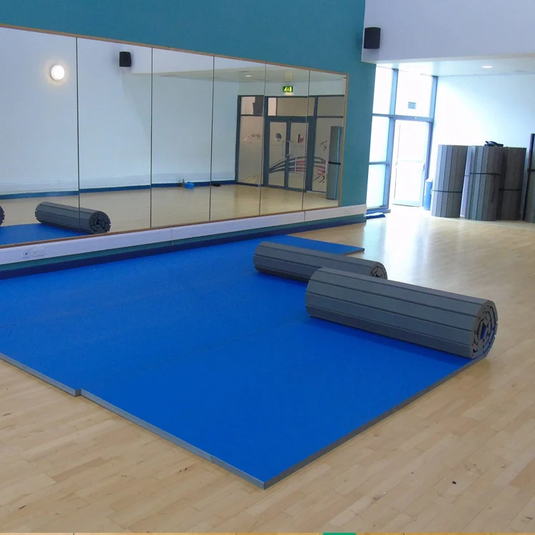 
factory wholesale rolled up cheer gymnastics mats spring floors 